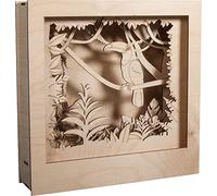 Rayher 62853505 Kit legno, corn.motivo 3D tucano, FSC 1, 24x24x6,5cm, 11pz, box 1set, naturale