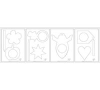 Rayher 62913505 Compensato c. modelli giardino, naturale, 300x200x4mm, 4 tavolette, busta 1set