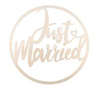 Rayher 62934505 Corona l."Just married",FSCMixCred, 30c, naturale, da appendere, box 1pz