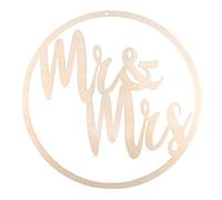 Rayher 62935505 Corona l."Mr&Mrs", FSCMixCred, 30cm ø, naturale, da appendere, box 1pz