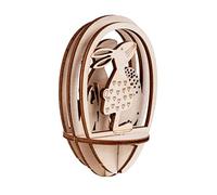 Rayher 62949505 Miniaturer legno"Happy Spring",FSCMixCr, naturale, 5pz, 10cm uovo, bus.blis. 1set