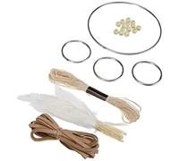 Rayher, 66046000, Confezione da bricolage: acchiappasogni Fai da Te, 17 x 33 cm, Colore Beige/Marrone,