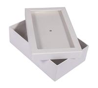 Rayher 67338102 Box cartap. c.coperchio a scossa, bianco, 20x12,5x7cm