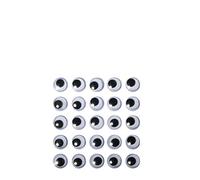Rayher - 69015000 - Occhi oscillanti in plastica autoadesivi, Diametro 10 mm, SB-Btl 24