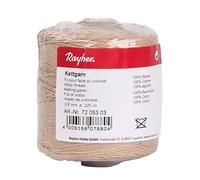 Rayher 7205303 Filo da ricamo, gomitolo filo da uncinetto, maglieria, decorazione, 220 m, N.9, beige.
