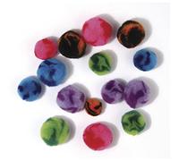 Rayher 7651900 Pompon Candy, SB-Btl. 100 Pezzi, Colori e Dimensioni Assortiti.