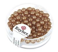 RAYHER - 85 PEZZI - PERLE CERATE IN VETRO RINASCIMENTO 4MM - COLORE CACHEMIRE