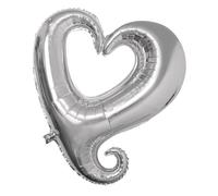 Rayher 87010606 Palloncino a Forma di Cuore, Argento, 21 x 13 x 2 cm, 6 Unità