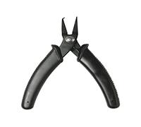 Rayher 8954400 pinza split a becco piegato appuntito molla doppia per anelli da bigiotteria, 13,5 cm, maniglia in plastica nero