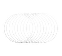 Rayher Anelli Metallici Ricoperti, Diametro 30Cm, Spessore 3Mm, Colore Bianco, 10 Pezzi, Per Acchiappasogni, Decorazioni, Lavori Creativi, Fioristica, 25218102