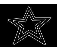 Rayher Anelli Metallici Stelle Assortito, Bianco, Ciascun 1x20cm, 30cm, 40cm, Box 3Pz, 25224102