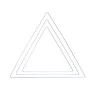 Rayher Anelli Metallici Triangoli Assortiti, Bianco, Ciascun 1x20cm, 25cm, 30cm, Box 3Pz, 25221102