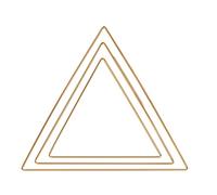 Rayher Anelli Metallici Triangoli Assortiti, Oro, Ciascun 1x20cm, 25cm, 30cm, Box 3Pz, 25221616
