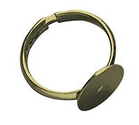 Rayher Anello con Piastra, 12 mm di Diametro, Oro, SB-Btl 2 Pezzi