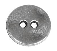 Rayher Applicazione Metallo: Bottone: 1,4Cm Ø, Argento Antico, Fori 1,5Mm Ø, 2209148