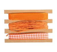 Rayher Bastelzubehör, Arancio, Nastro 1cm, Cordoncino 1mmø, 3x3m, Bus.b