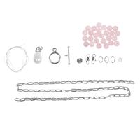 Rayher Bastelzubehör, Argento, 2in1: Catenina+Braccialetto c.Pietre dur
