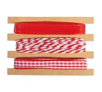 Rayher Bastelzubehör, Rosso Classico, Nastro 1cm, Cordoncino 1mmø, 3x3m, Bus.b