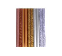 Rayher bastoncini di colla a caldo per pistola incollatrice, oro argento rame, 10 pezzi, 10cm, ø 7mm, 33496999