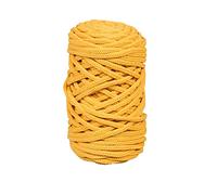 Rayher Braidy filo riciclato, intrecciato, 4 mm ø, color giallo miele, gomitolo 60m (250 g), filato per lavori creativi, macramè, pannelli, progetti con corde, 42010166