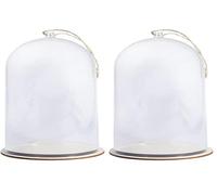 Rayher Campana Plastica con Piedistallo, 11Cm Ø, 19Cm, con Cordoncino Juta, 46123000 (Confezione da 2)