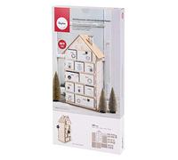 Rayher Casa Legno d'avvento, FSCMix Credit, Naturale, 25,5x17,5x45,5cm, 185 pz, box 1set