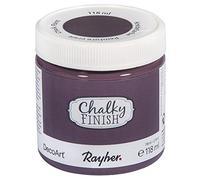 Rayher Chalky Finish Peinture Craie Vernice, Metallo, plastica, Ceramica, Legno, Rosso Mora, 118 ml (Confezione da 1), 118 unità