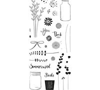 Rayher Clear Stamps - "Botanical", 97x205mm, 30 motivi, bus.blis 1foglio, 50274000