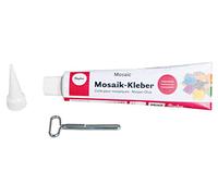 Rayher Colla per Mosaico, Tubo da 80 ml, con Chiave a Tubo, Trasparente, Resistente al Gelo, Impermeabile, Colla Speciale per Mosaico, 3338500