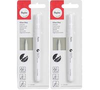 Rayher Colla stick, punta tonda, 1-1,5 mm, per un'applicazione fine, colla stick con colla liquida, 30236000 (Confezione da 2)