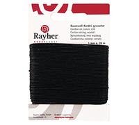 Rayher Cordoncino Cotone.Cerato, Nero, 1Mm, Cart. 20M, 5169101