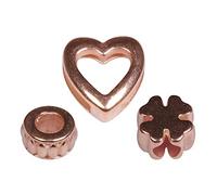 Rayher Decoro Metallo Lovely, Oro Rosè, Cuore, Quadrifoglio & Rondella, 22596626