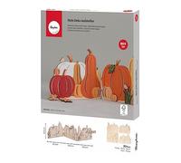 Rayher Espositore deco legno, FSC Mix Credit, naturale, 3x 20,2x10,5cm, zucca, 20pz, box 1set, 64029505