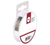 Rayher Filo Bigiotteria, Avvolto di Nylon, Argento, Ø 0,38 Mm, Spoletta 9,2 M, 2159022