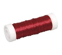 Rayher Filo metallico per bigiotteria – Rosso 0,30 mm Ø – Rotolo 50 m (2405518)