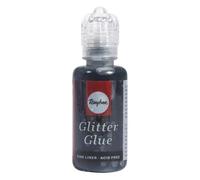 Rayher Glitter-Glue Metallico, Nero Carbone, Flacone 20 Ml, 33840577