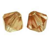 RAYHER HOBBY 14280639 Swarovski Taglio di Cristallo Perline 4 mm di Diametro, Scatola 25 Pezzi, kupfergold