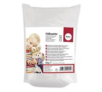 RAYHER HOBBY 3315200 Imbottitura Ovatta Soffice, Ovatta Fioccata, Riempimento Cuscini, Peluche, 100% Poliestere, Sacchetto da 300g