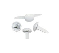 RAYHER HOBBY 7871602 puntine Rotonde, 4 e 8 mm, Confezione da 75 Pezzi, Bianco