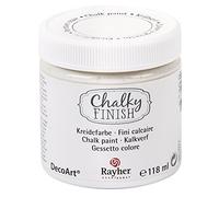 RAYHER HOBBY Chalky Finish Colore in Gesso, Bianco, 118 ml