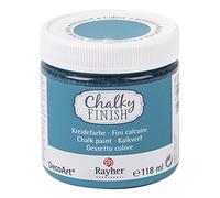 RAYHER HOBBY Chalky Finish Colore in Gesso, Blu (Laguna), 118 ml, 118 unità