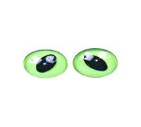Rayher Hobby Occhi Di Gatto In Plastica Da Cucire, 14 Mm, 4 Pezzi In Sacchetto, Verde Nero