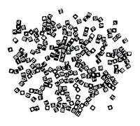 Rayher Lettere-plastica-Perle, Nero, 5x5 mm