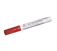 Rayher Marker Acrilico, Rosso Classico, Punta Tonda 2-4Mm, con Valvola, 35007287