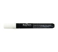 Rayher Marker Universali, Bianco, Punta Tonda 2-4Mm, con Valvola, 3824902