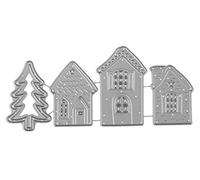 Rayher Mascherina Case d'inverno, 2.8-3.4cmx 4-5.5cm, 4Pz, Bus Blis, 50270000