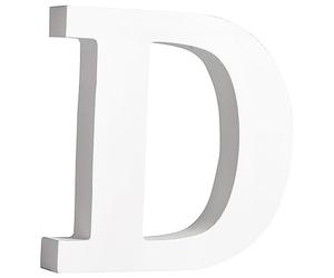 Rayher MDF Lettera D, FSC 100 %, bianco, 10x2x11cm, 64543102
