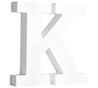 Rayher MDF Lettera K, FSC 100 %, bianco, 10,9x2x11cm, 64550102