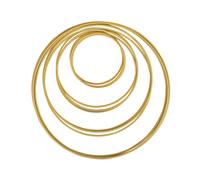 Rayher Metal Rings Assorted Pack of 12 Gold, std Standard Gold
