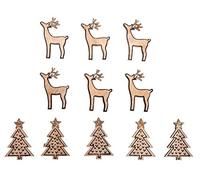 Rayher Miniature Legno Albero Di Natale+Cervo, 3X4,5Cm, Assortito, Bus.Blis. 10Pz, 46549000